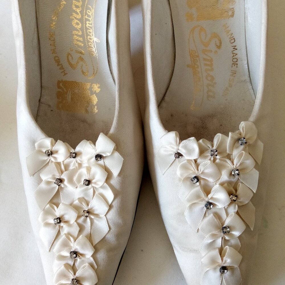 Vintage custom made wedding shoes